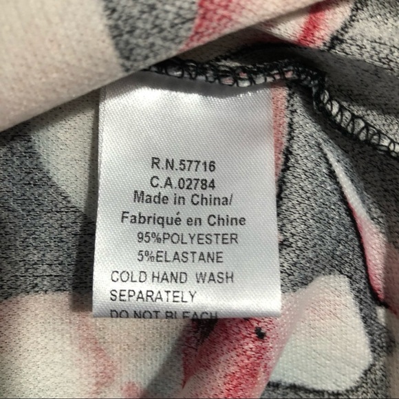 Papillon Floral  Dress Size Large Black/pink - Picture 4 of 8